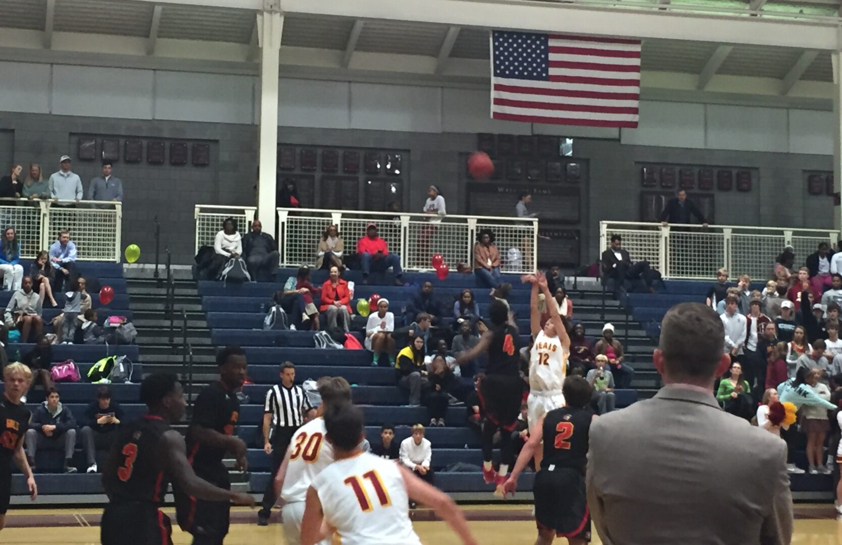 One of Cole Smith's five three-pointers on the night