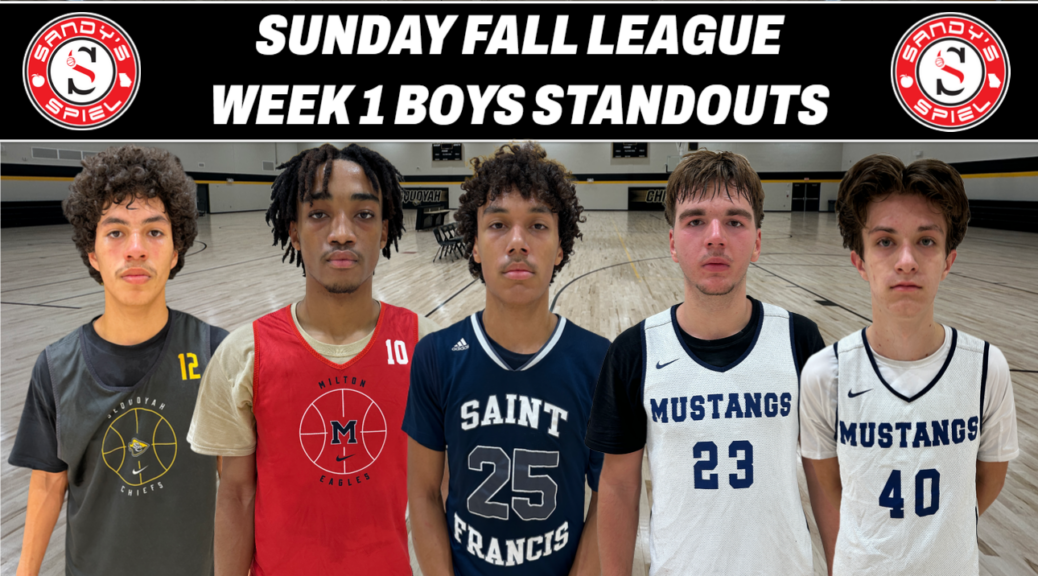2026 Sandy's Spiel Sunday Fall League Week 1 Boys Standouts