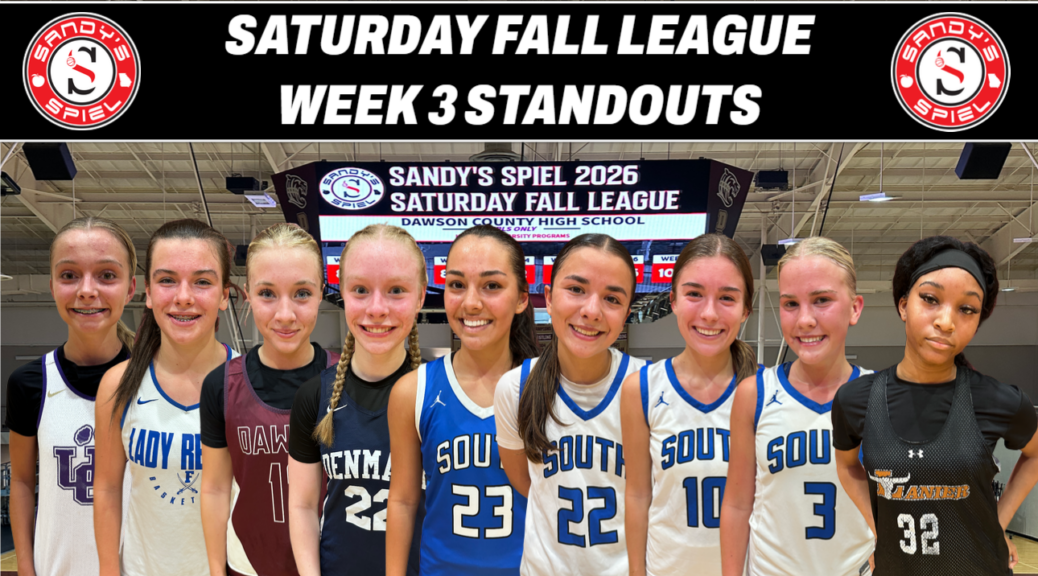 2026 Sandy's Spiel Saturday Fall League Week 3 Standouts