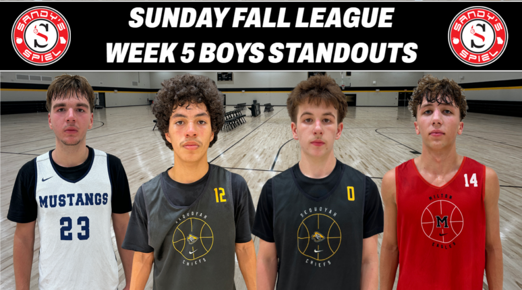 2026 Sandy's Spiel Sunday Fall League Week 5 Boys Standouts