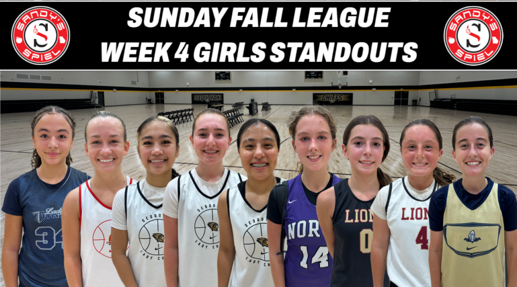 2026 Sandy's Spiel Sunday Fall League Week 4 Girls Standouts